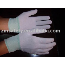 Guantes con ajuste superior de PU de fibra de carbono antiestática